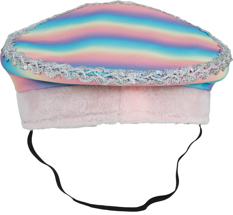 POLICE MULTICOLOR HAT WITH PINK RIBBON, ADULT