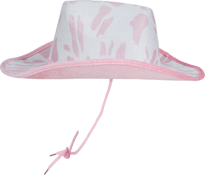 WHITE AND PINK COWBOY HAT, ADULT