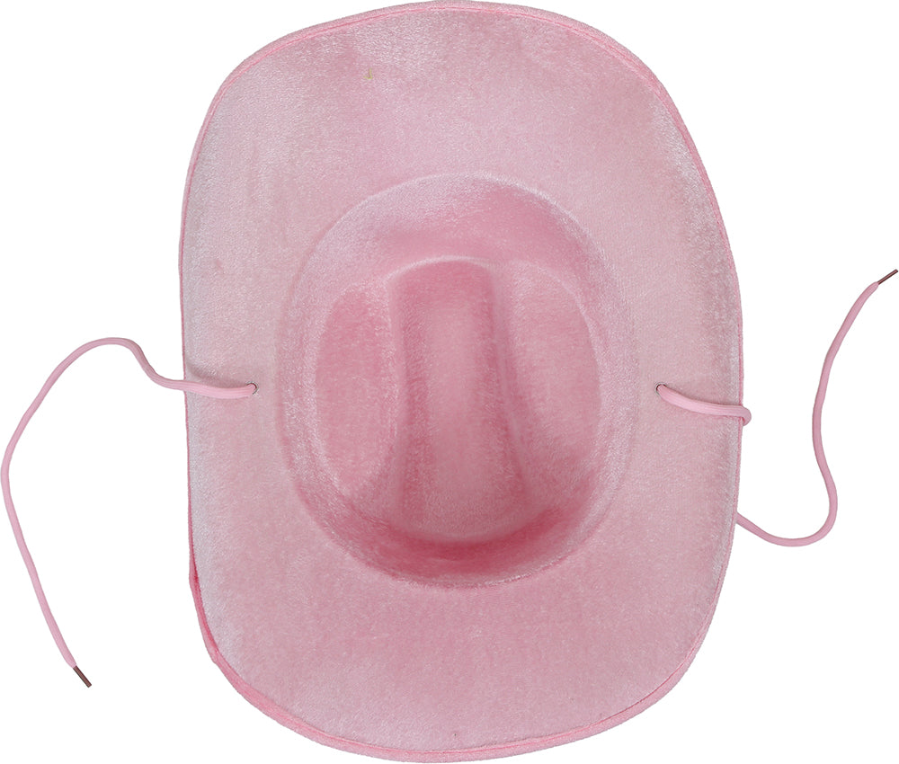 WHITE AND PINK COWBOY HAT, ADULT