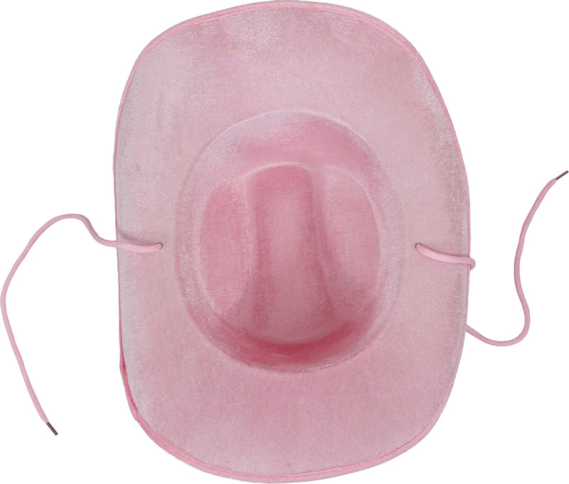 WHITE AND PINK COWBOY HAT, ADULT