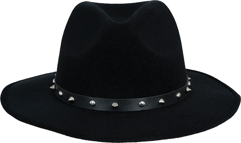 BLACK FELT COWBOY HAT WITH STUDS, ADULT
