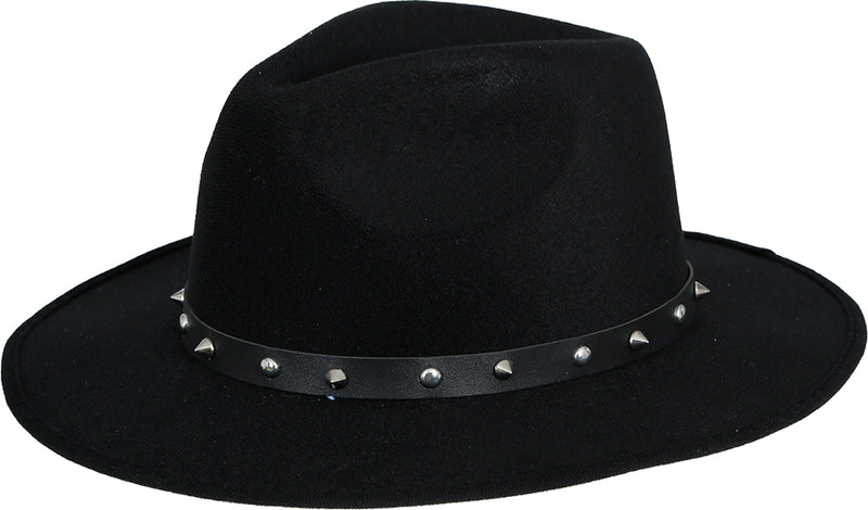 BLACK FELT COWBOY HAT WITH STUDS, ADULT