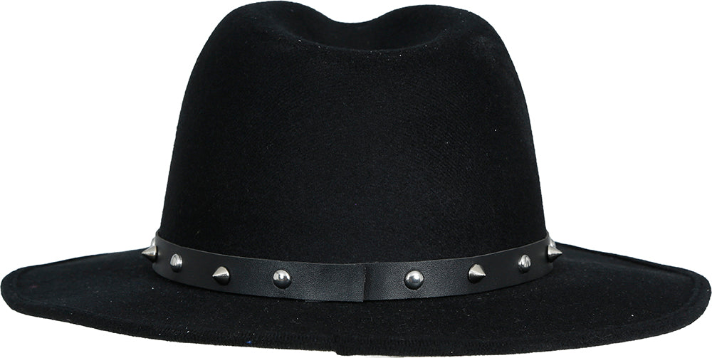 BLACK FELT COWBOY HAT WITH STUDS, ADULT