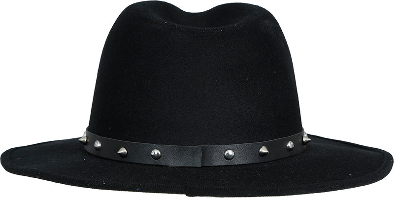 BLACK FELT COWBOY HAT WITH STUDS, ADULT