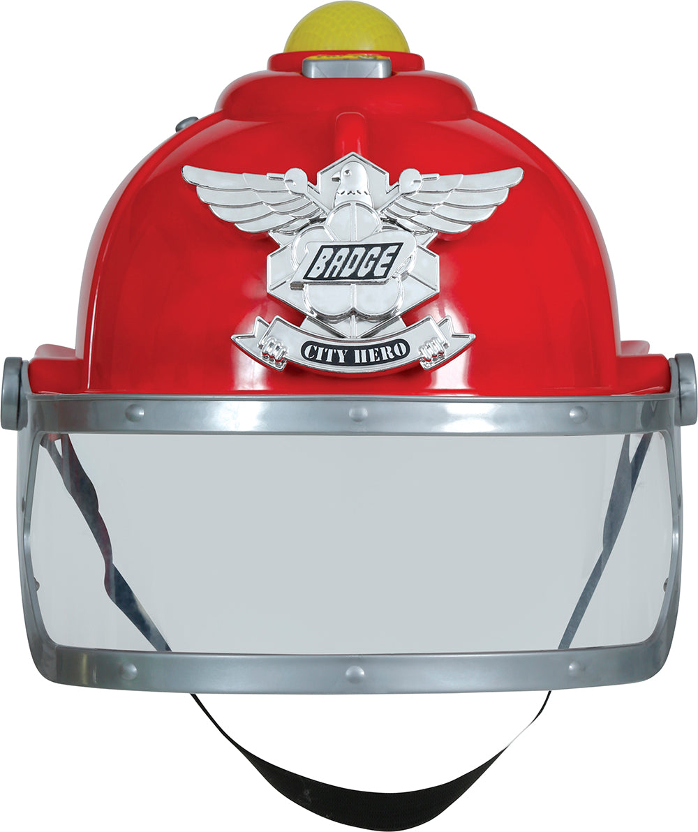 FIREFIGHTER HELMET WITH SIREN AND LIGHT, ADULT