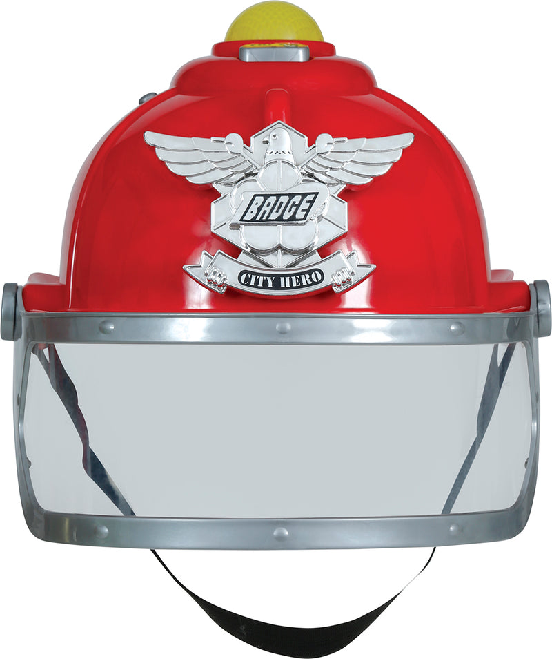 FIREFIGHTER HELMET WITH SIREN AND LIGHT, ADULT