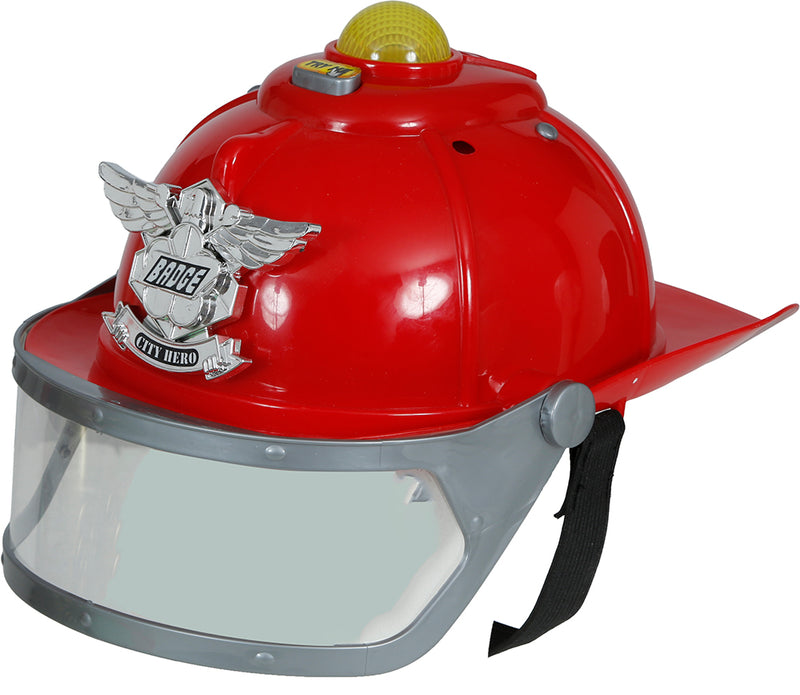FIREFIGHTER HELMET WITH SIREN AND LIGHT, ADULT