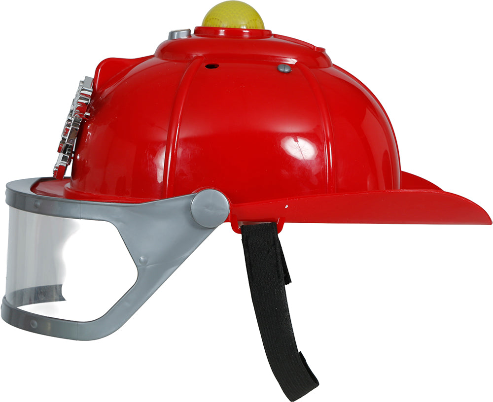 FIREFIGHTER HELMET WITH SIREN AND LIGHT, ADULT