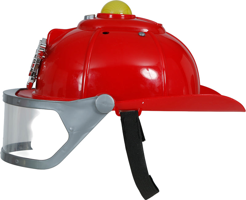 FIREFIGHTER HELMET WITH SIREN AND LIGHT, ADULT