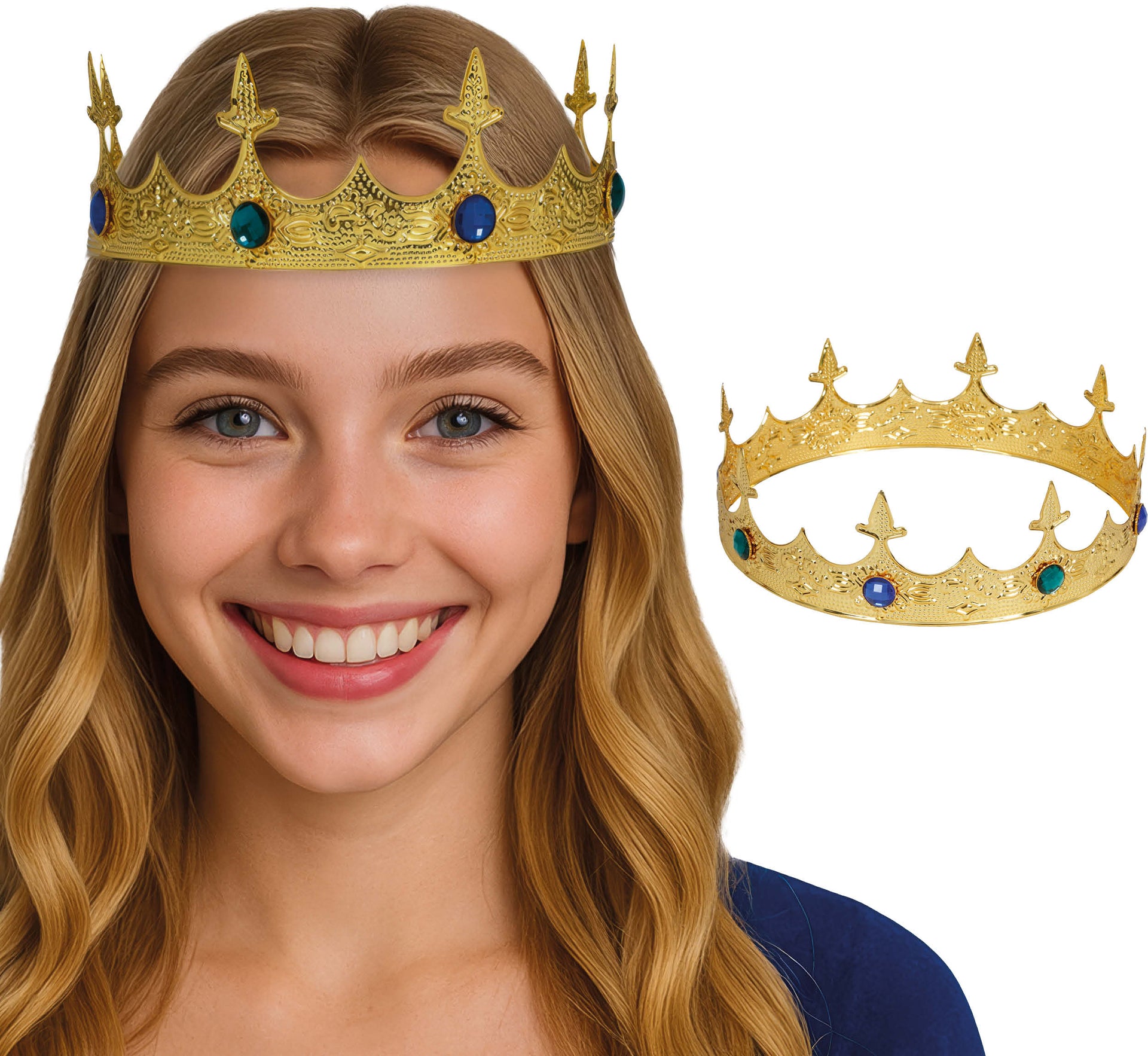 MEDIEVAL METALLIC CROWN, ADULT