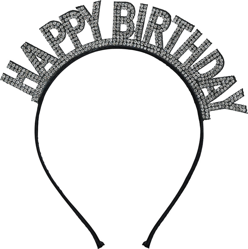 HAPPY BIRTHDAY SILVER HEADBAND