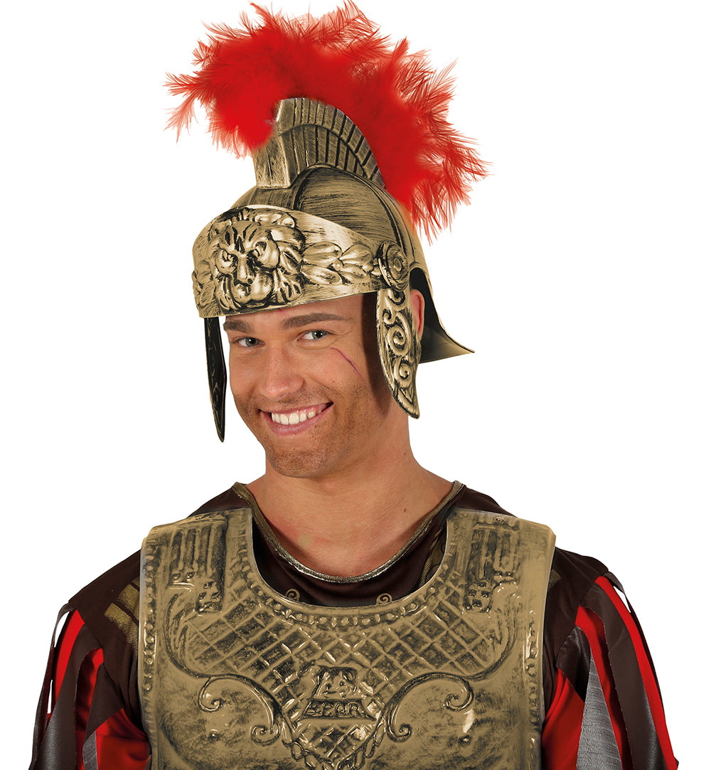 GOLDEN ROMAN HELMET, ADULT