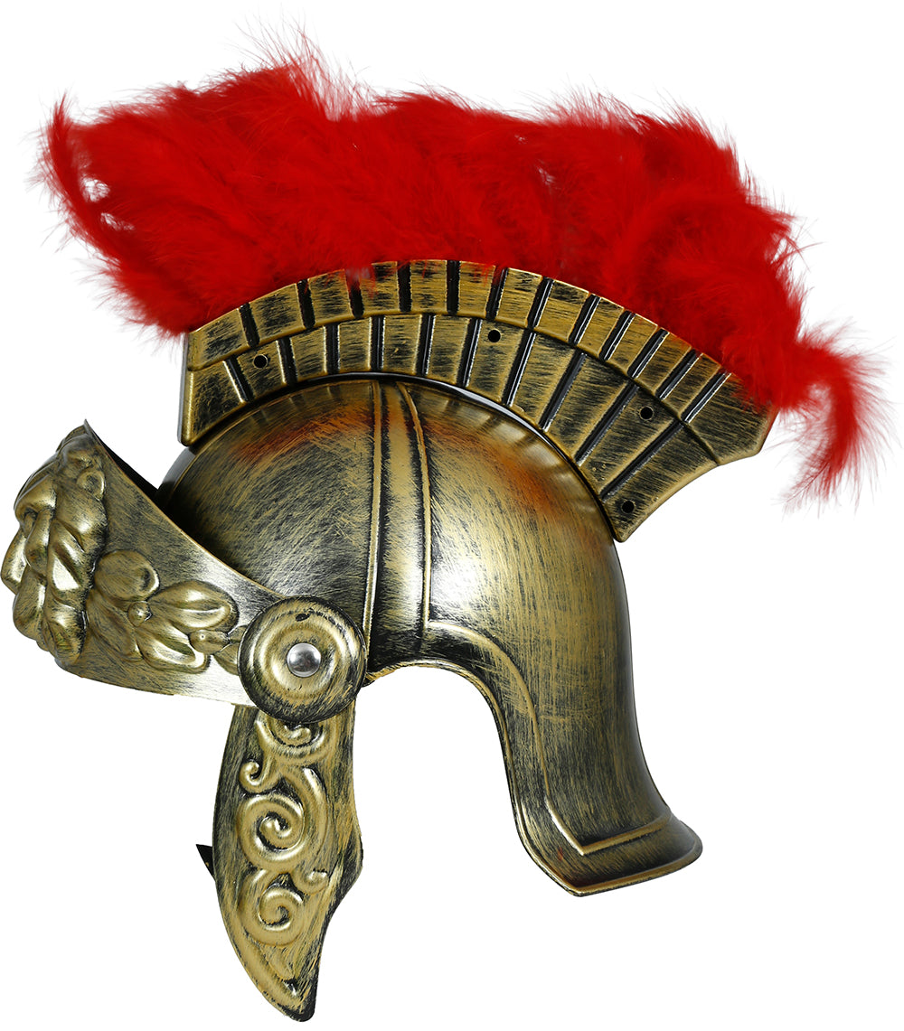 GOLDEN ROMAN HELMET, ADULT