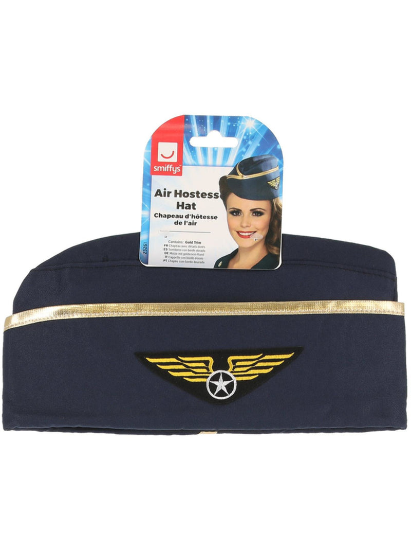 Air Hostess Hat, Blue - 3