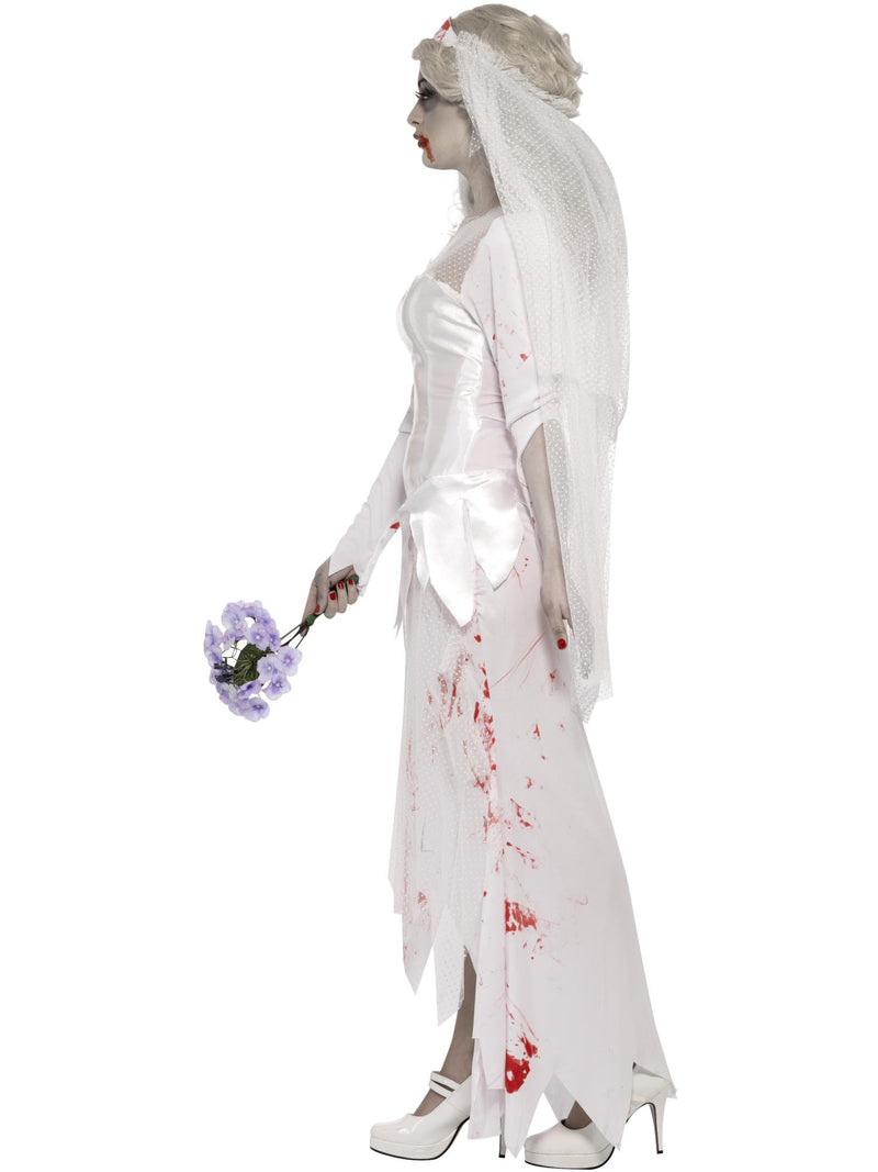 Till Death Do Us Part Zombie Bride Costume, White 3