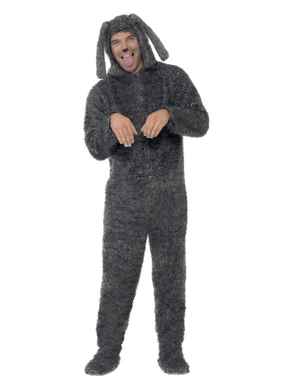 Fluffy Dog Costume, Grey - 2