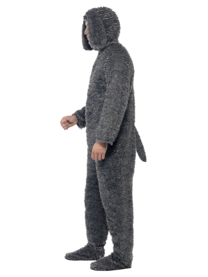 Fluffy Dog Costume, Grey - 4