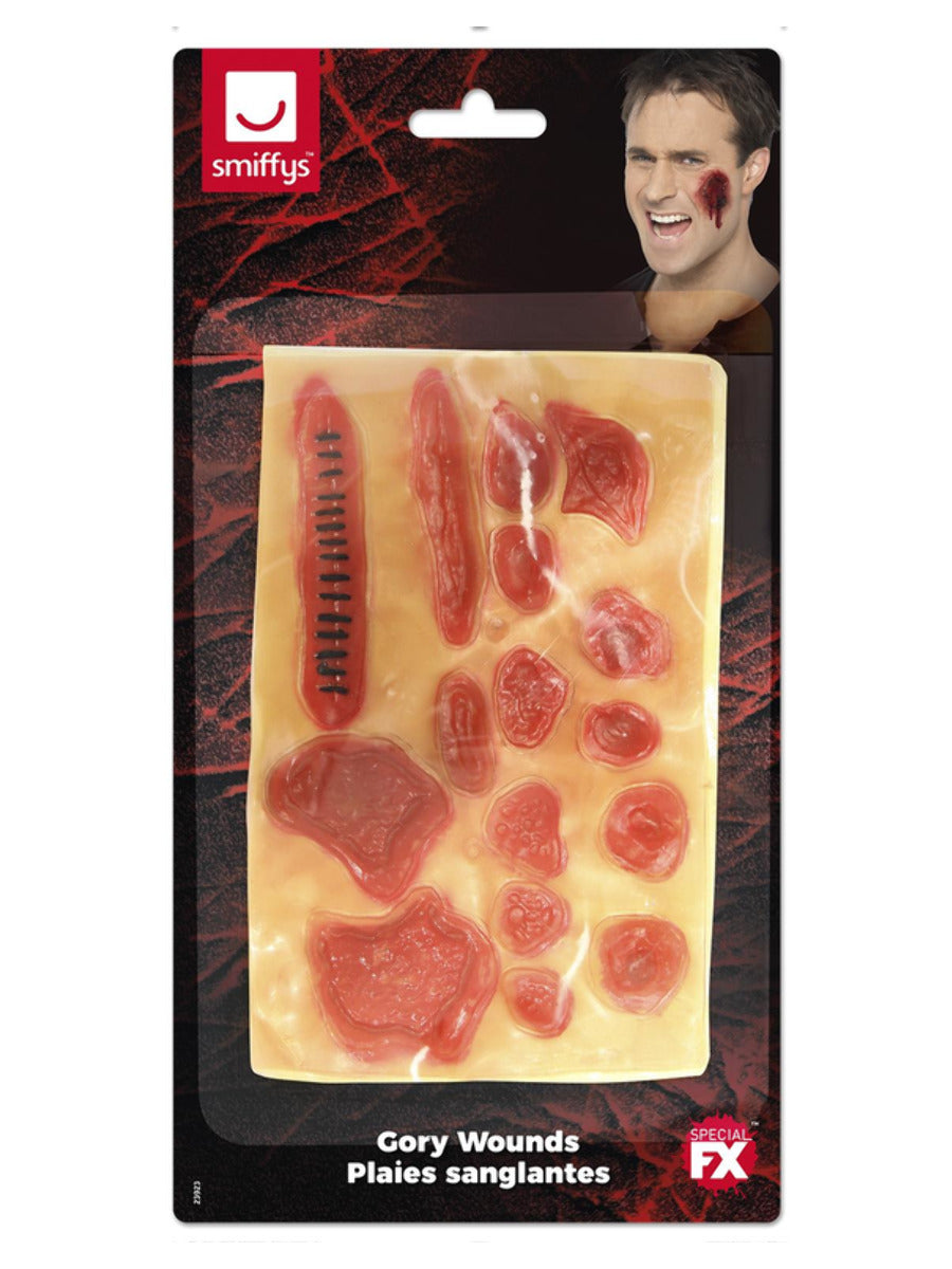 Smiffys Make-Up FX, Gory Wounds, Red - 3