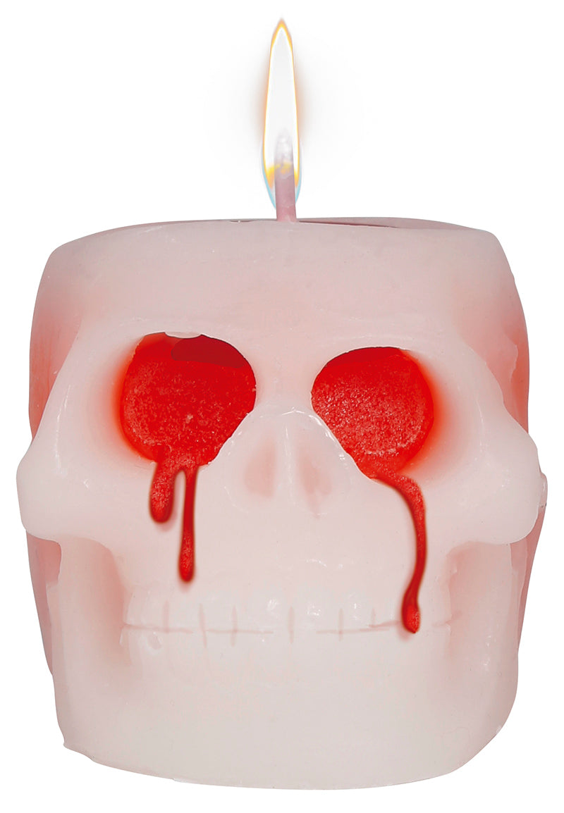 SKULL CANDLE WITH BLOOD 6 CM