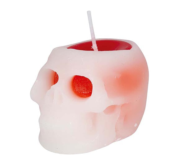 SKULL CANDLE WITH BLOOD 6 CM