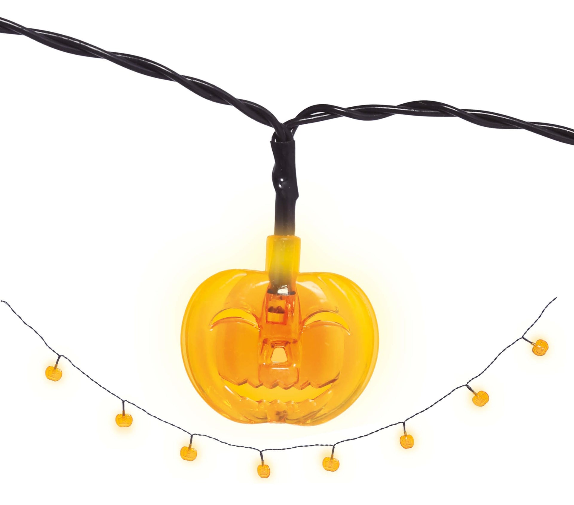 LED GARLAND 10 PUMPKIN BATTERIES