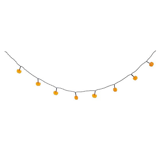 LED GARLAND 10 PUMPKIN BATTERIES