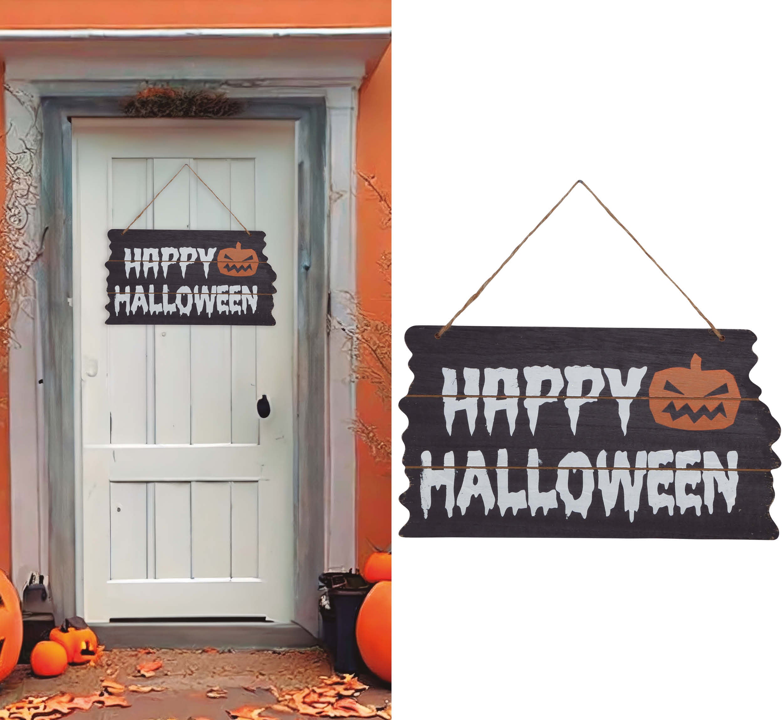 SIGN "HAPPY HALLOWEEN" 34X19 CM