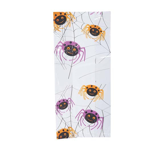 PACK 20 CANDY BAGS 28X13 CM SPIDERS