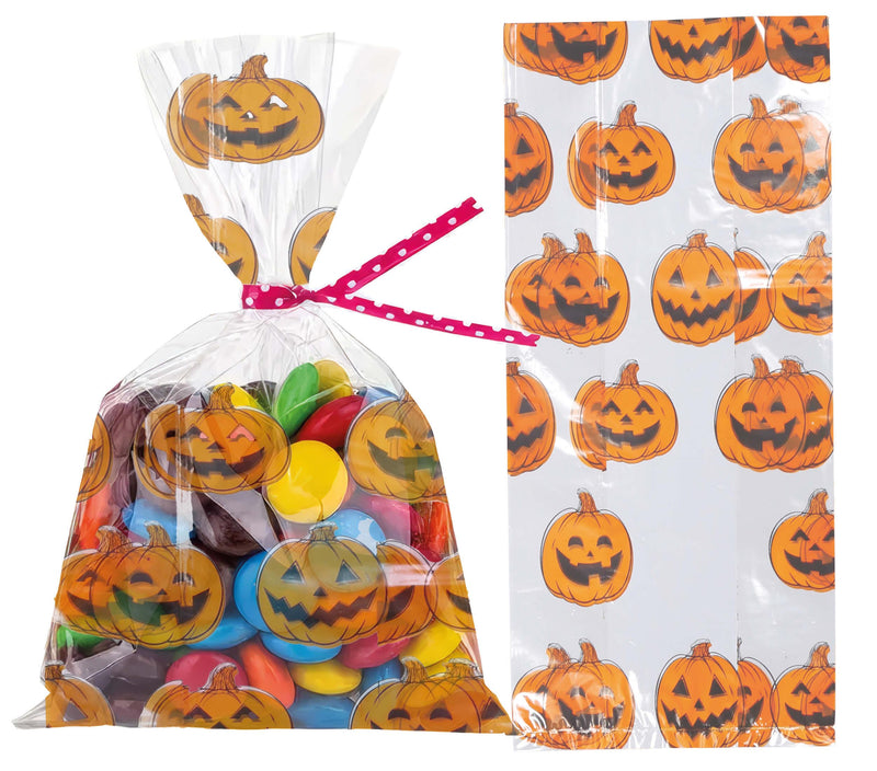 PACK 20 CANDY BAGS 28X13 CM PUMPKINS