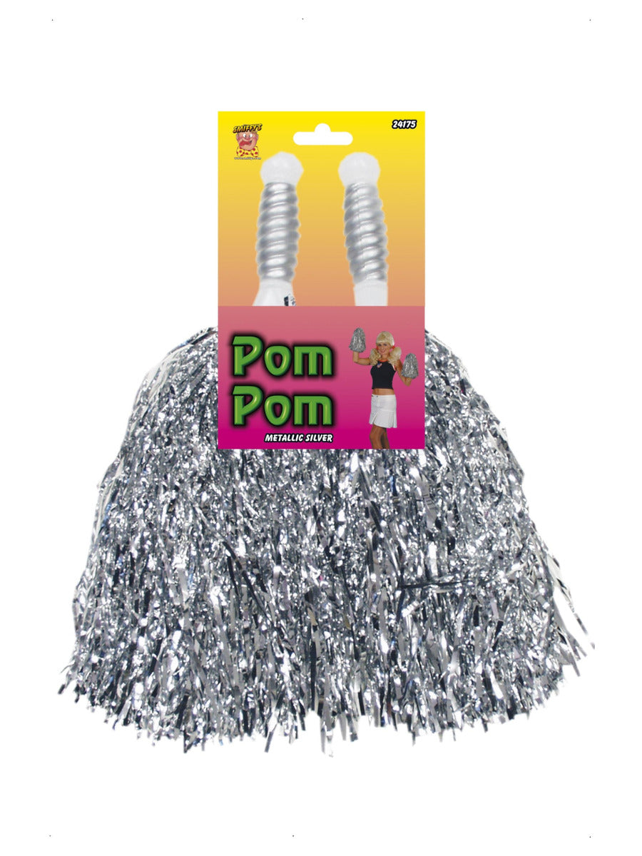 Pom Poms Metallic, Silver - 3