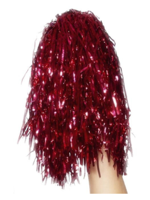 Pom Poms Metallic, Red - 2