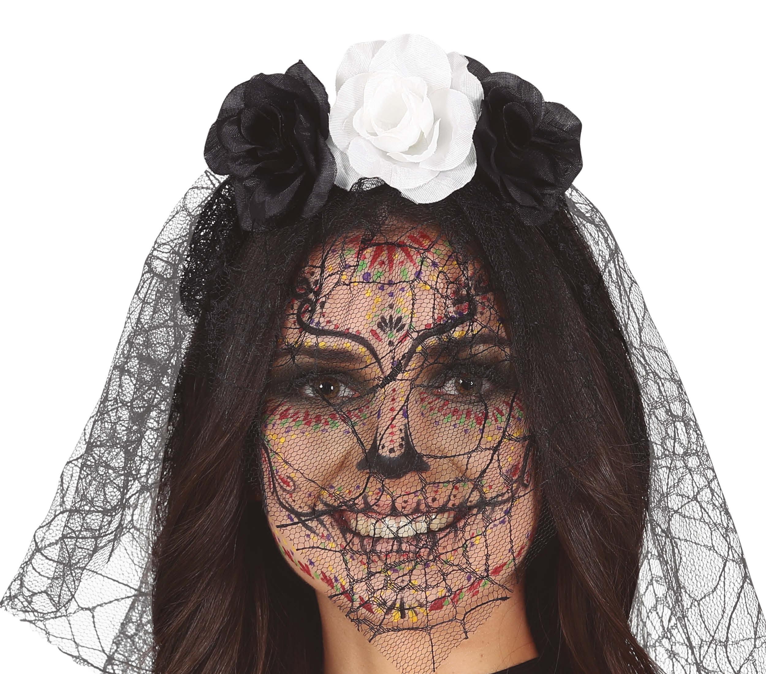 FLOWERS TIARA WITH VEIL