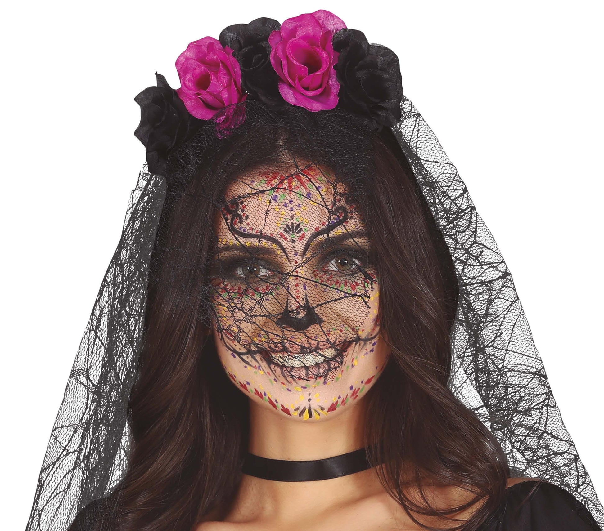 FLOWERS TIARA WITH VEIL