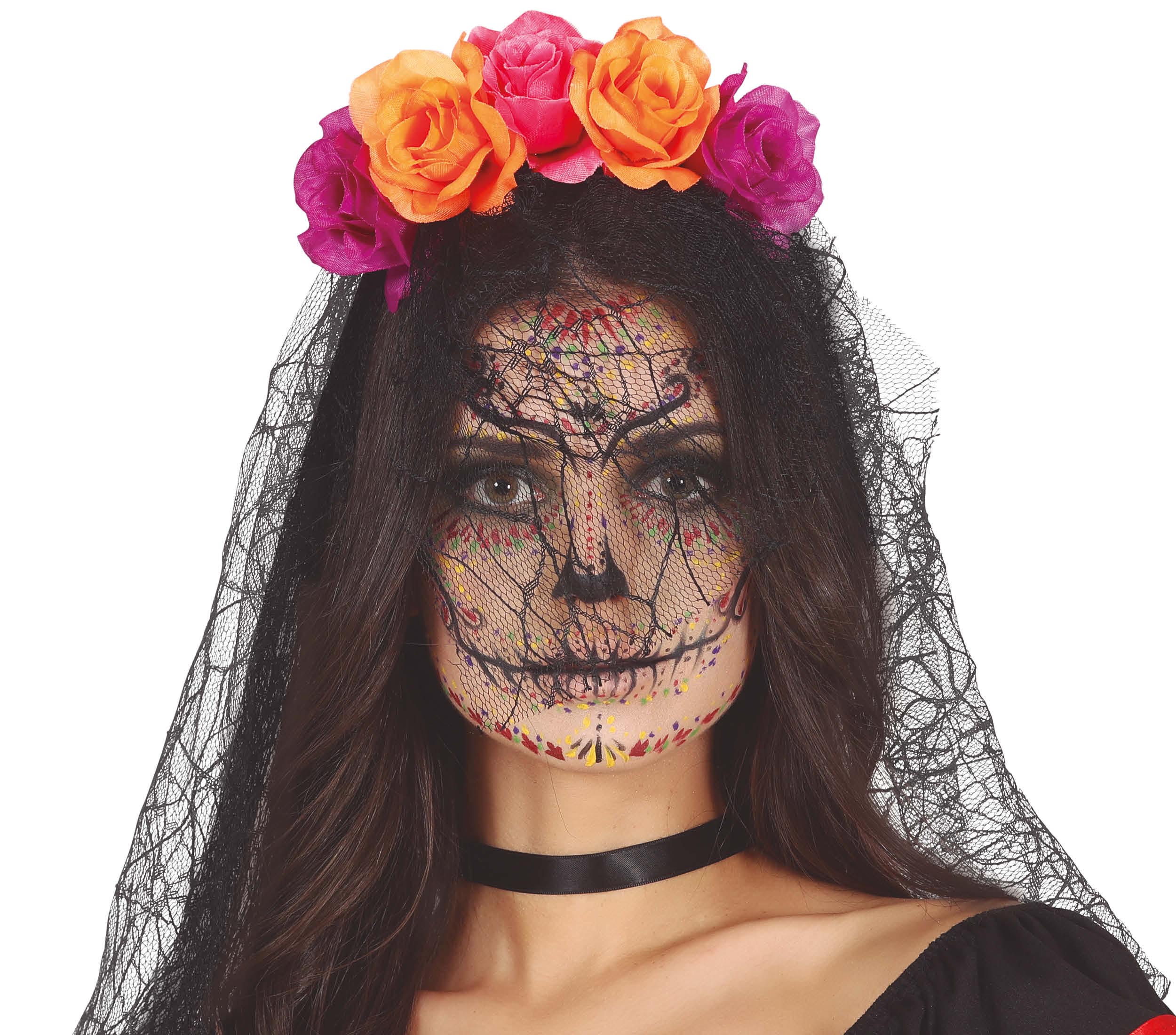 FLOWERS TIARA WITH VEIL