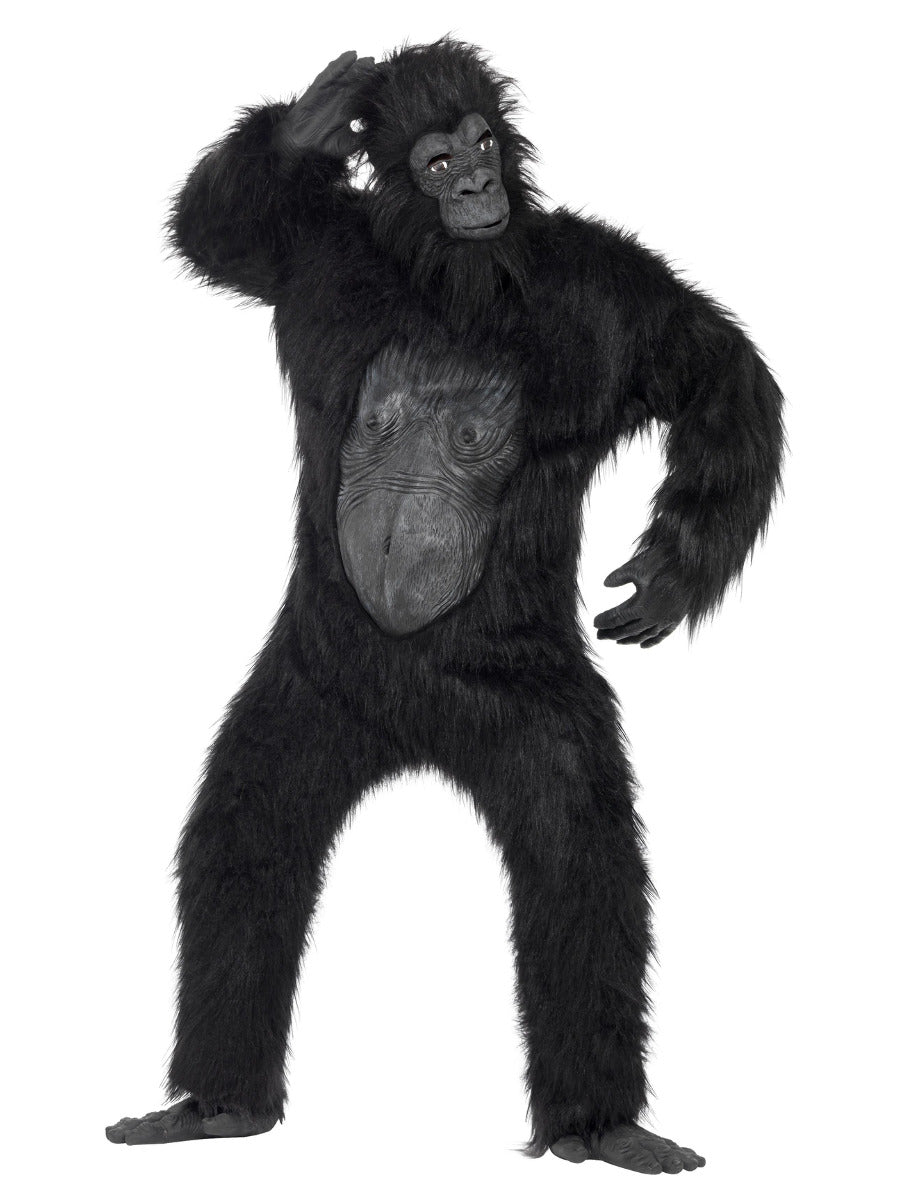 Deluxe Gorilla Costume, Black - 1