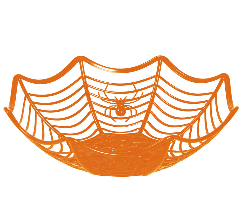 ORANGE SPIDERWEB TRAY 28X8 CM