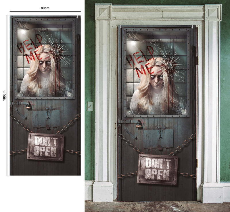 SCARY DOOR DECORATION, 80X180 CM