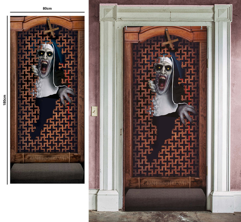 SCARY DOOR DECORATION, 80X180 CM
