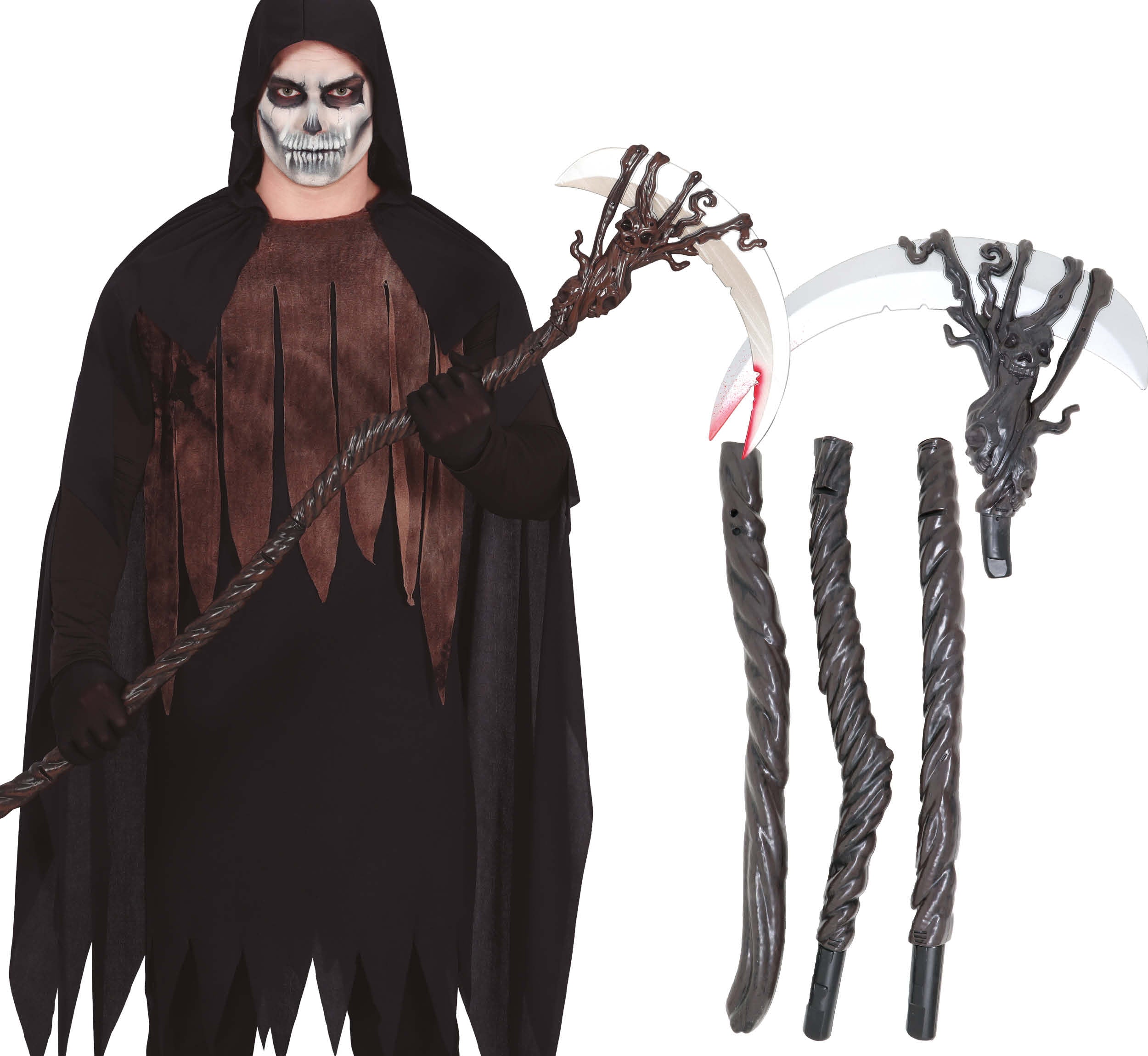 SCYTHE OF DEATH, DETACHABLE, 150 CMS.
