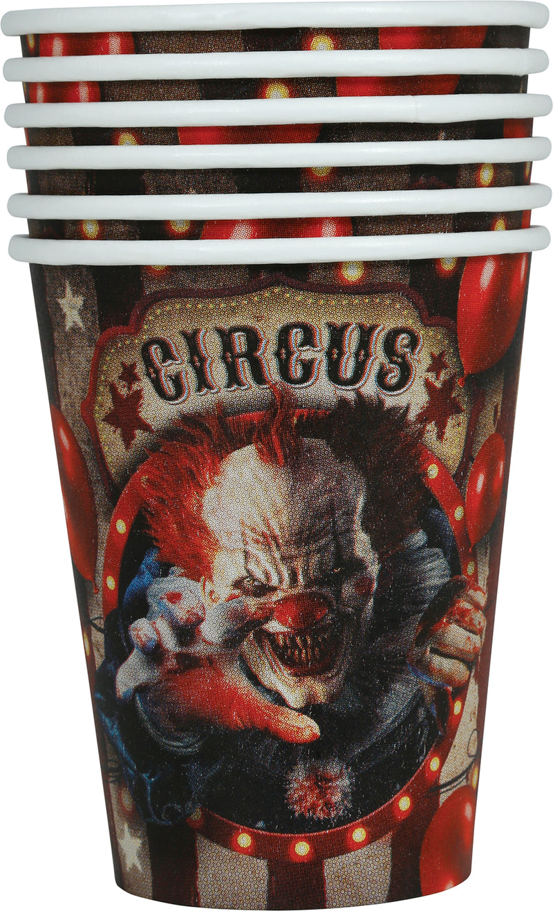 BAG OF 6 CLOWN CUPS 355 CL. 11 CM