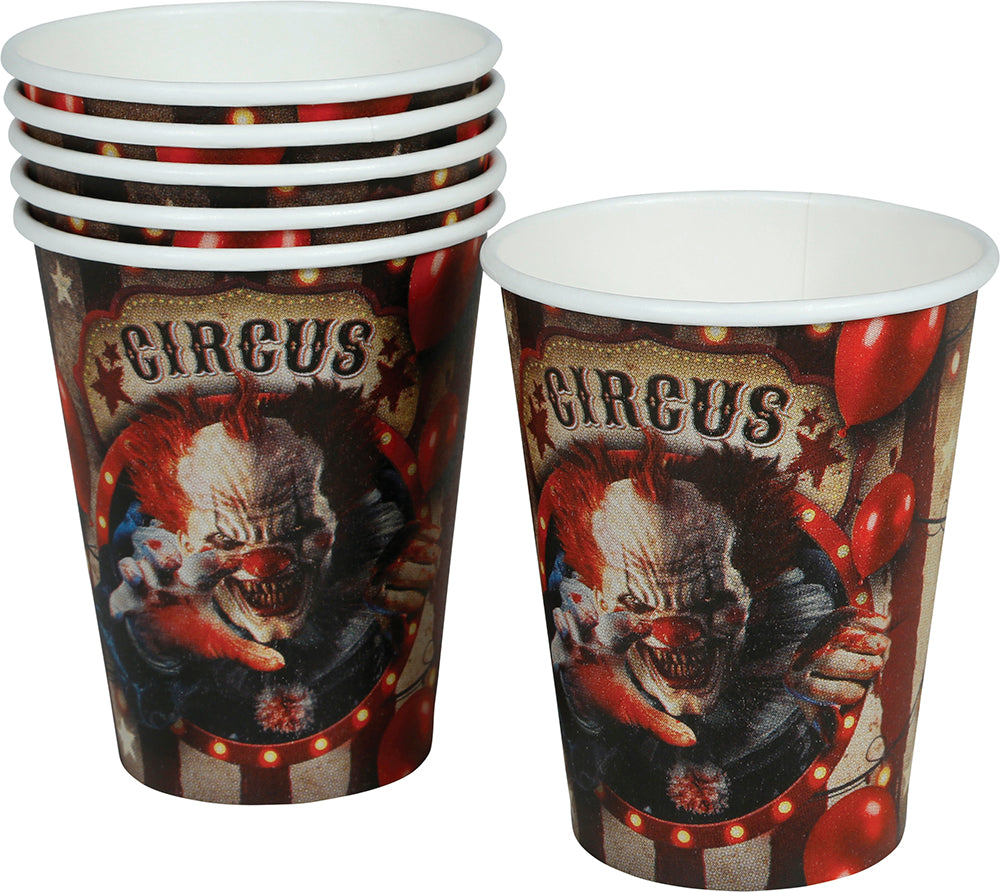 BAG OF 6 CLOWN CUPS 355 CL. 11 CM