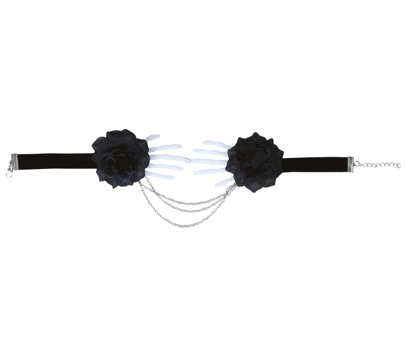 SKELETON HANDS CHOKER