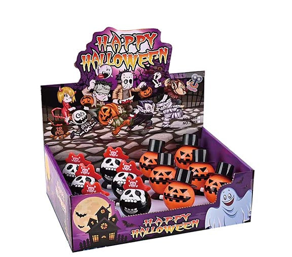 BOX 12 ASSORTED WIND-UP WALKING FIGURES, 7 CM