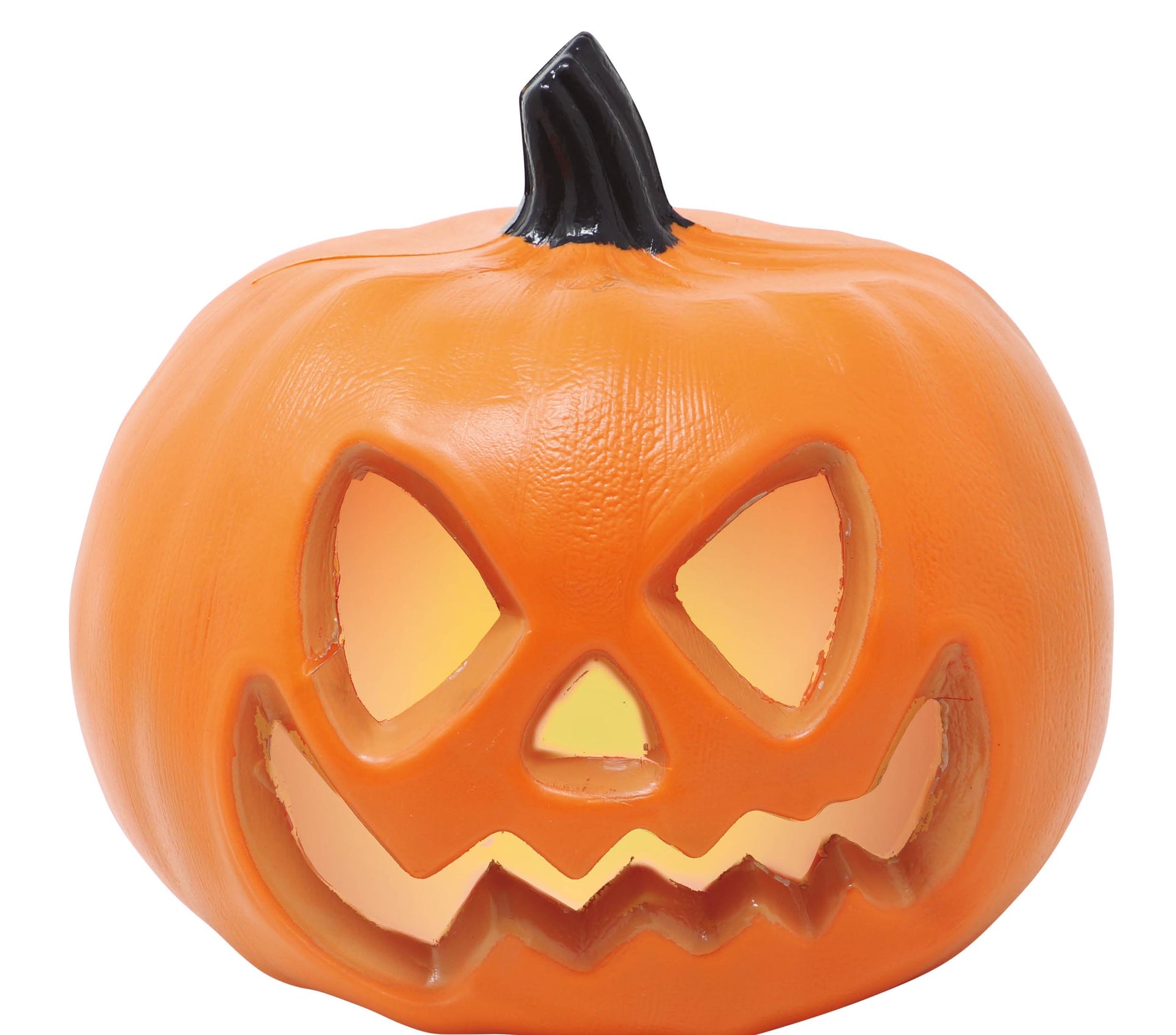 PUMPKIN WITH LIGHT, PLASTIC, 20 CMS