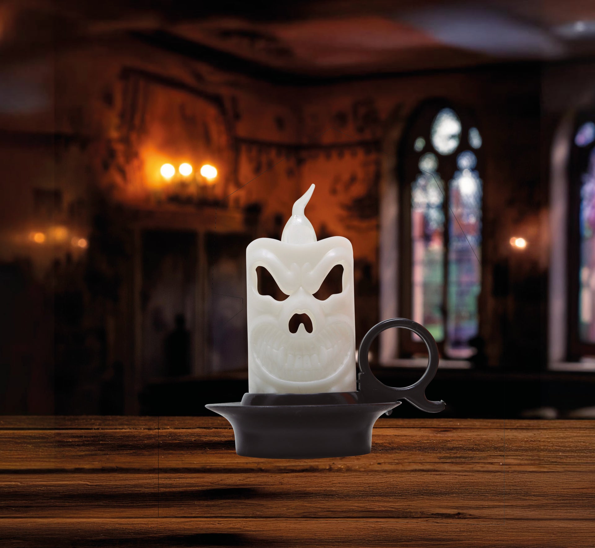 BOX OF 12  CANDLES WITH LIGHT, 7X8 CM