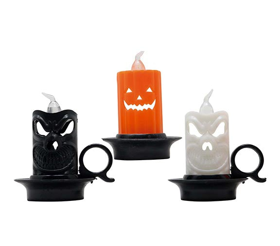 BOX OF 12  CANDLES WITH LIGHT, 7X8 CM
