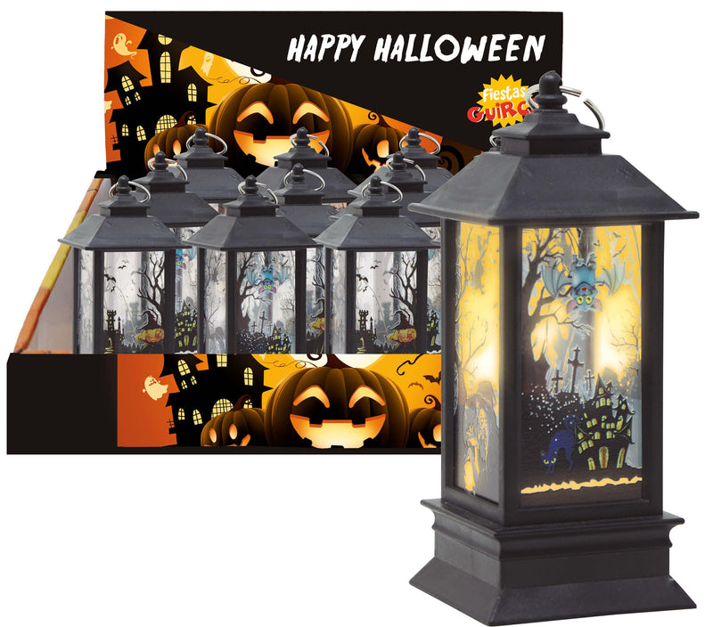 BOX OF 12 LANDSCAPE LANTERN WITH LIGHT 12.5X5 CM