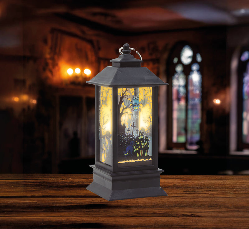 BOX OF 12 LANDSCAPE LANTERN WITH LIGHT 12.5X5 CM