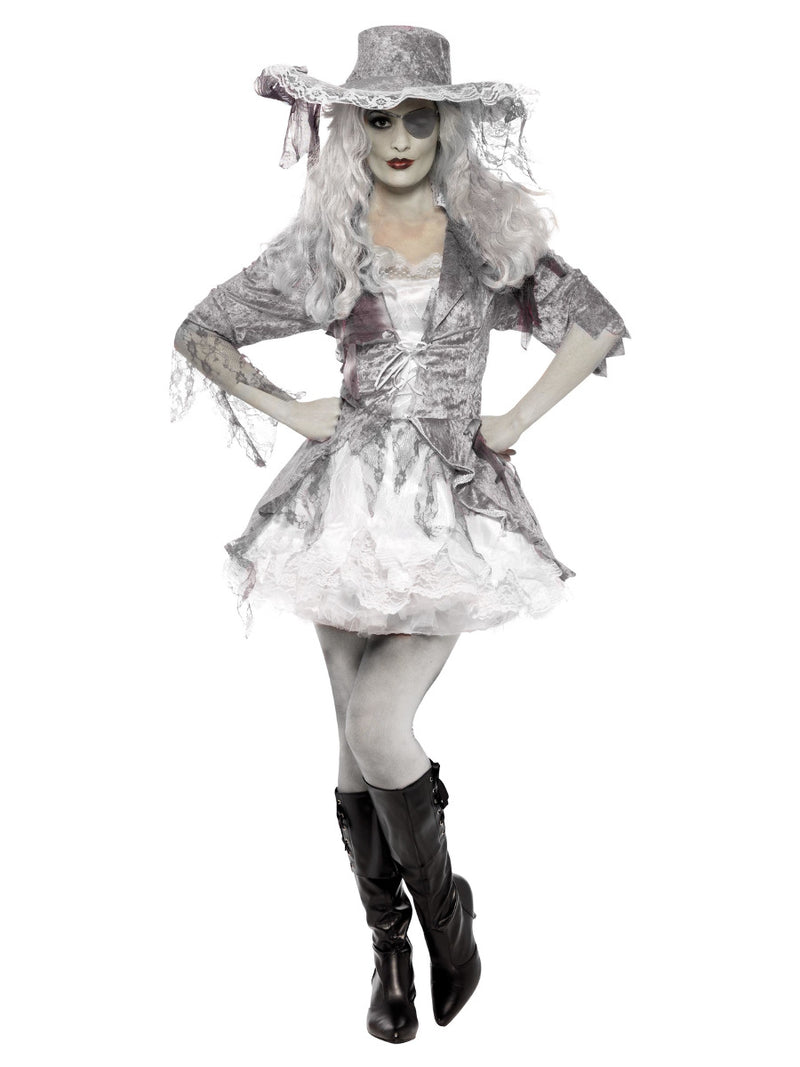 Deluxe Ghost Ship Pirate Treasure Costume, Grey - 5