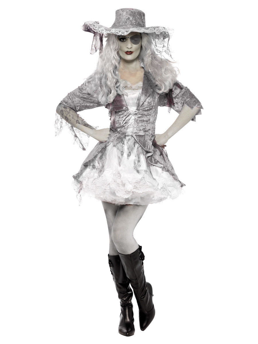 Deluxe Ghost Ship Pirate Treasure Costume, Grey - 5